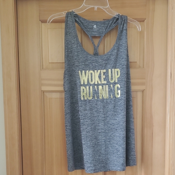 C9 By Champion "Woke up running" Athletic Tank Top women's sz L - Picture 1 of 4